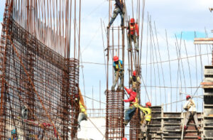 纽约市在建的高层钢筋混凝土结构